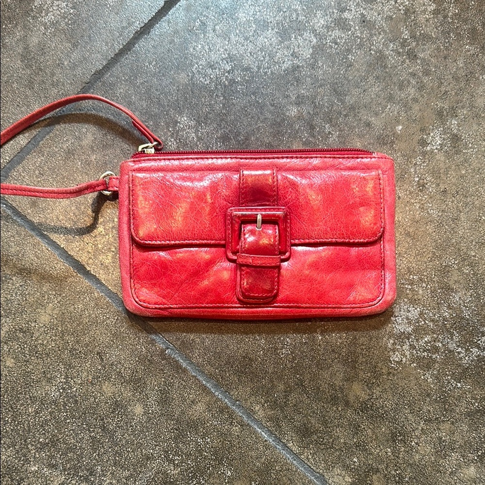 Red Leather Women's wristlet from Hobo